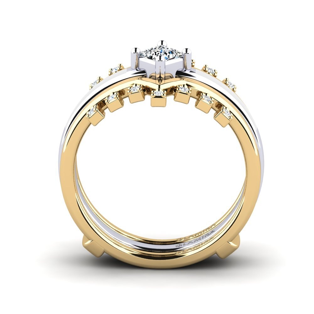 Or Jaune & Blanc 14k Bague Eormenga SET