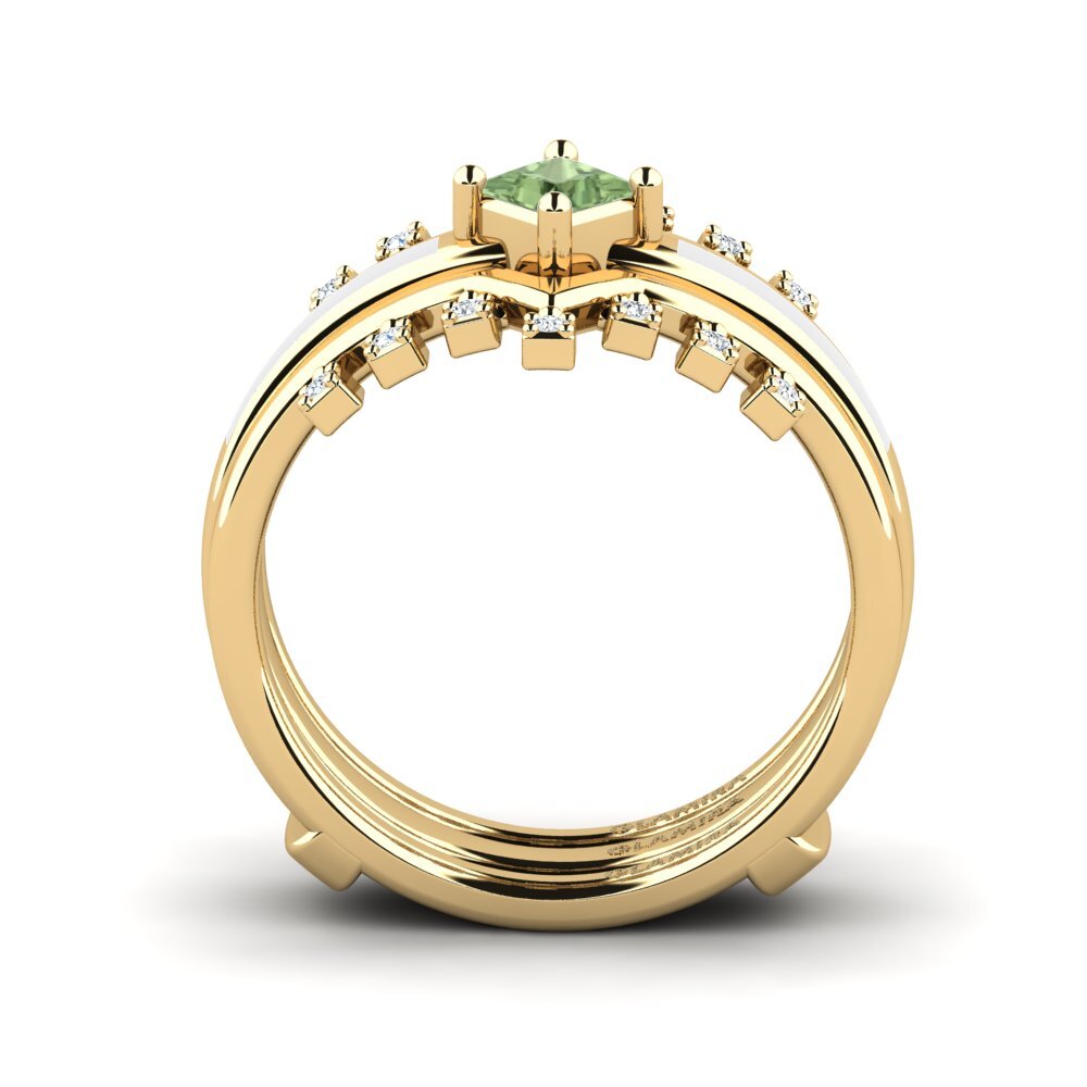 Zafiro Verde Anillo Eormenga SET