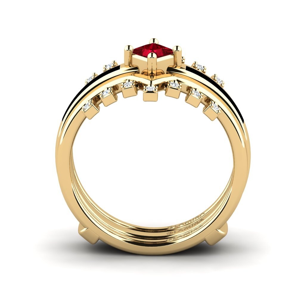 Circonita Roja Anillo Eormenga SET