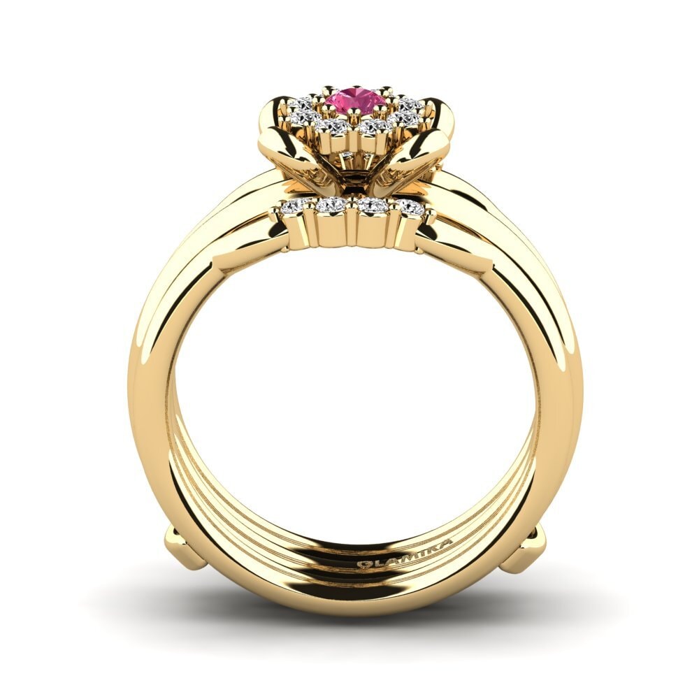 Turmalina rosa Anillo Irceo SET