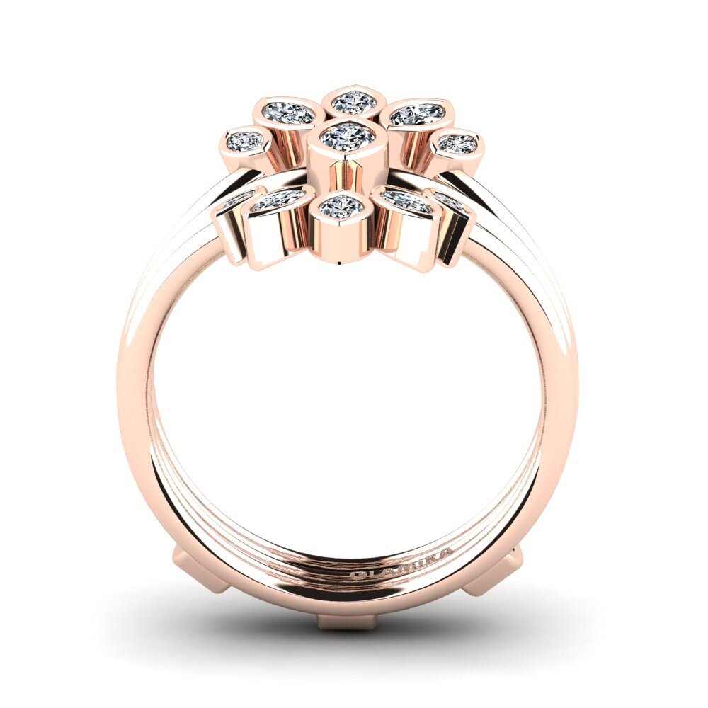 14ct Rose Gold Ring Jequ SET