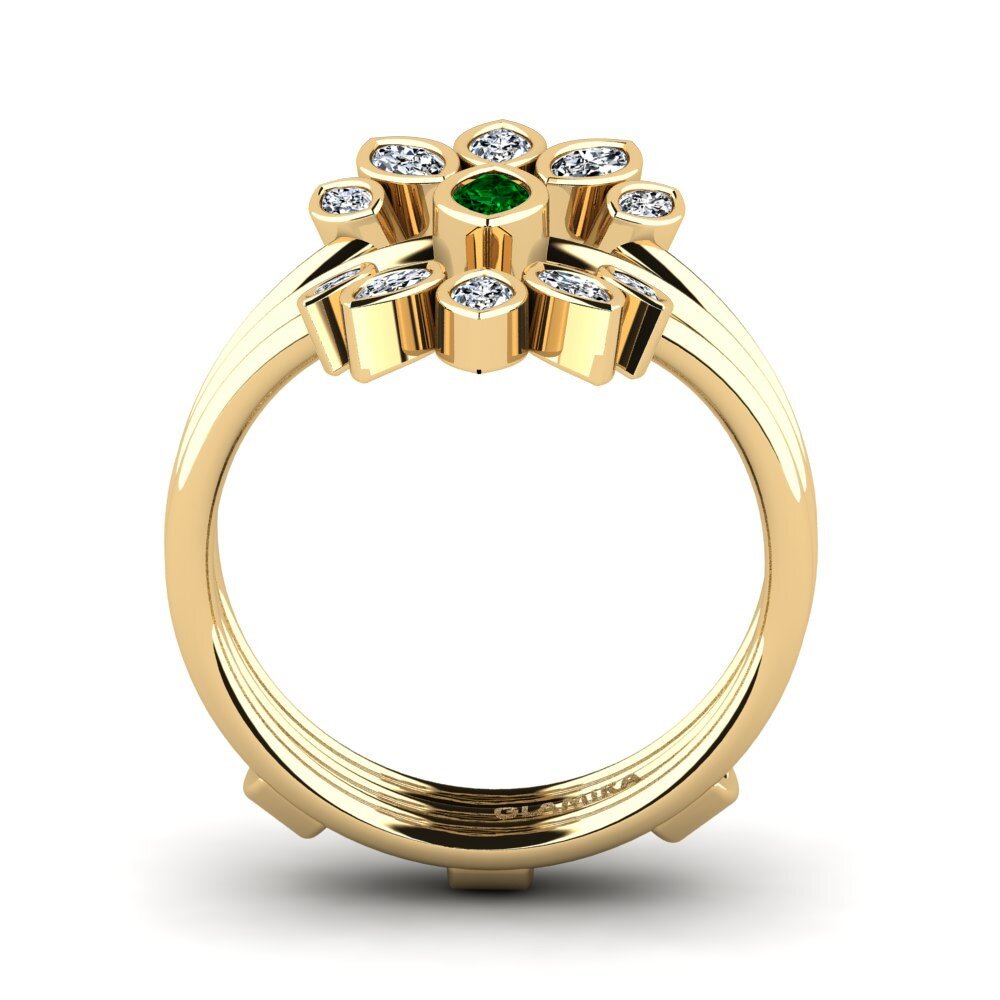 Zircônia Verde Anel Jequ SET
