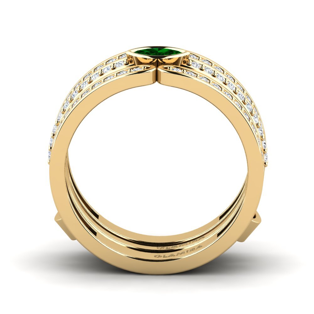 Zircônia Verde Anel Womea SET