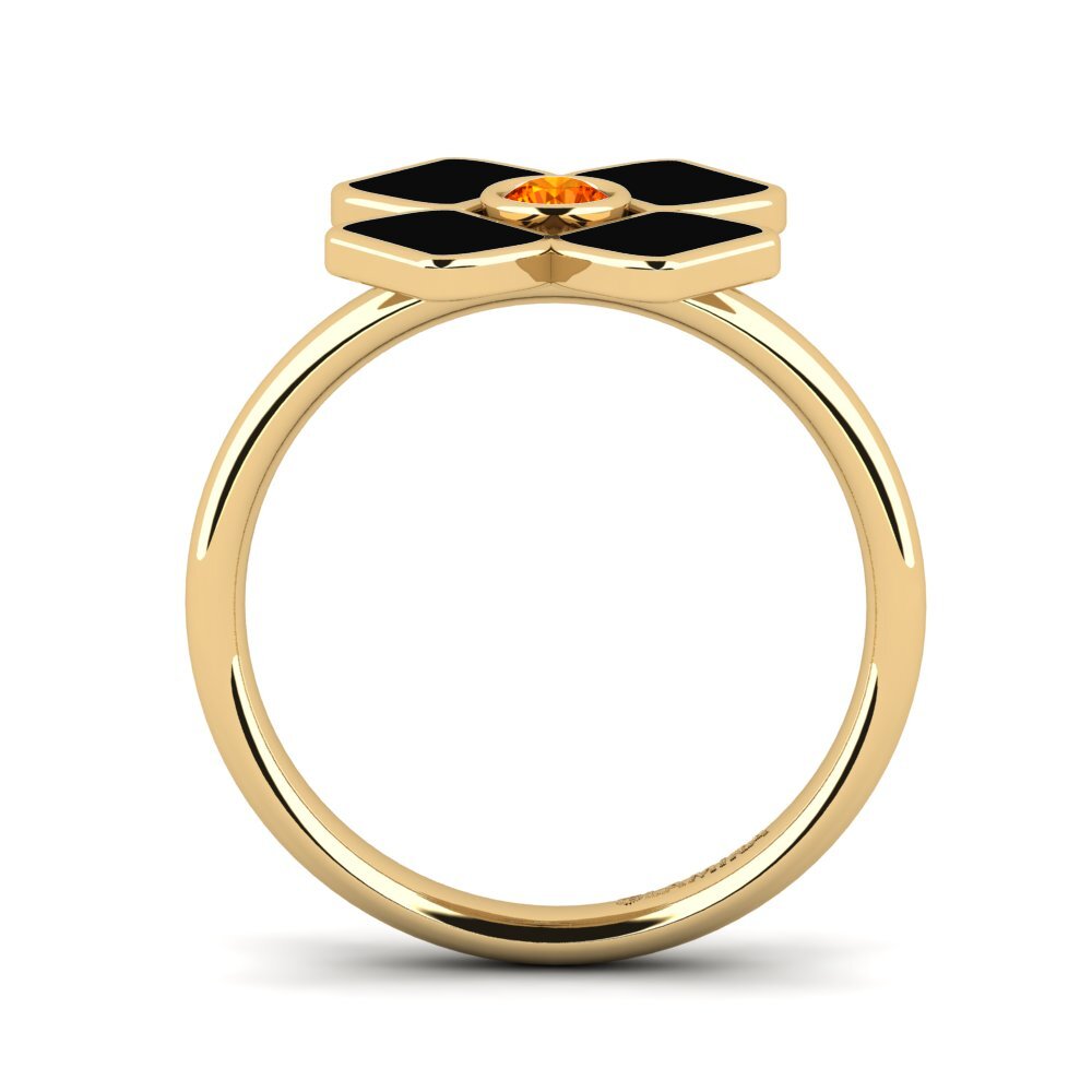 Orangefarbener Saphir Ring Arroketo
