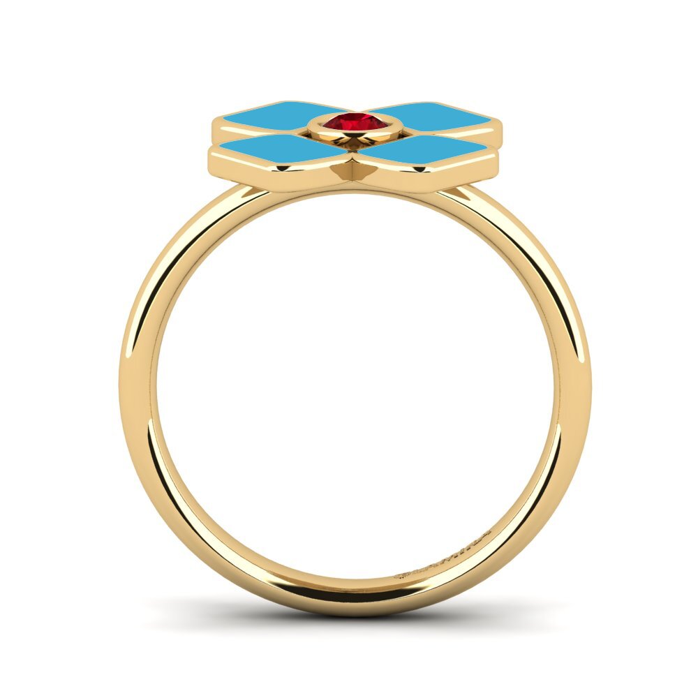 Roter Zirkonia Ring Arroketo