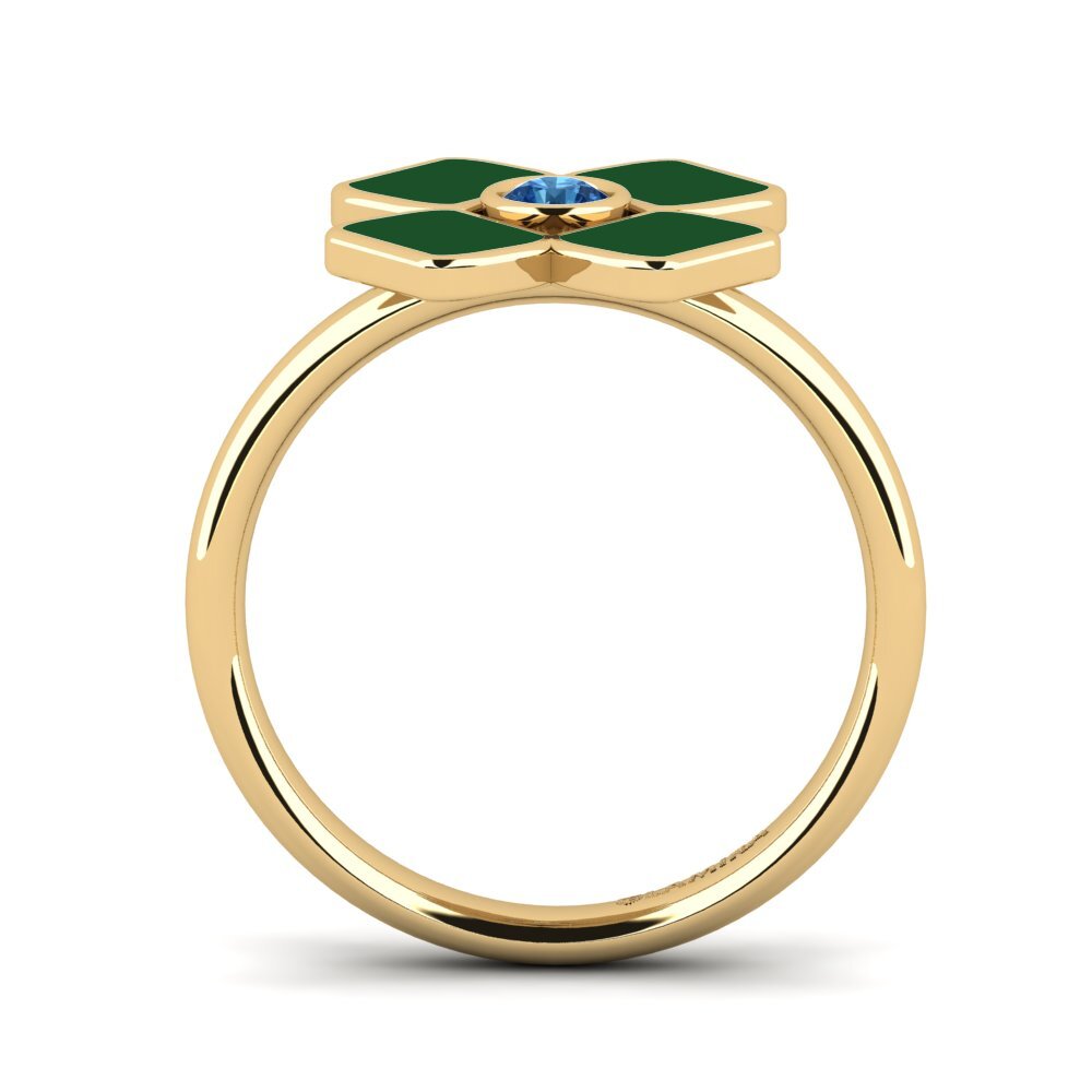 Dunkelblauer Zirkonia Ring Arroketo