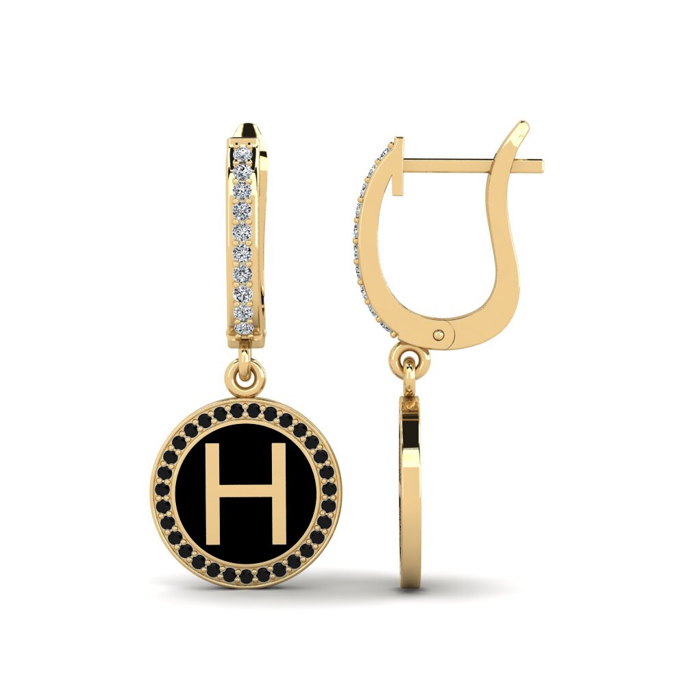 Black Onyx Women's Earring Elmolt - H