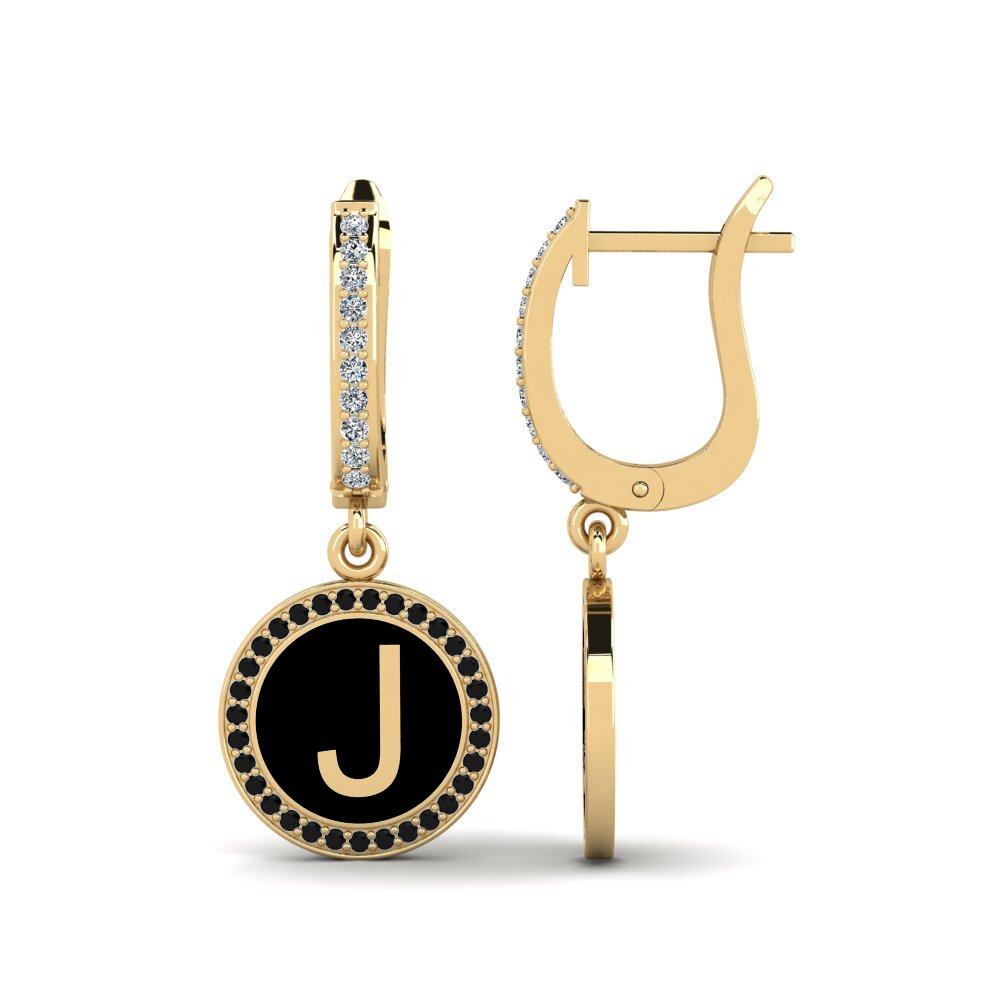 Black Sapphire Women's Earring Elmolt - J
