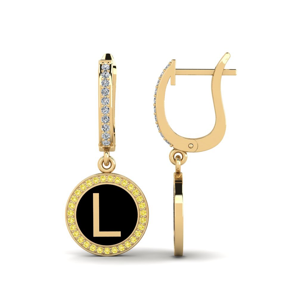 Yellow Sapphire Women's Earring Elmolt - L