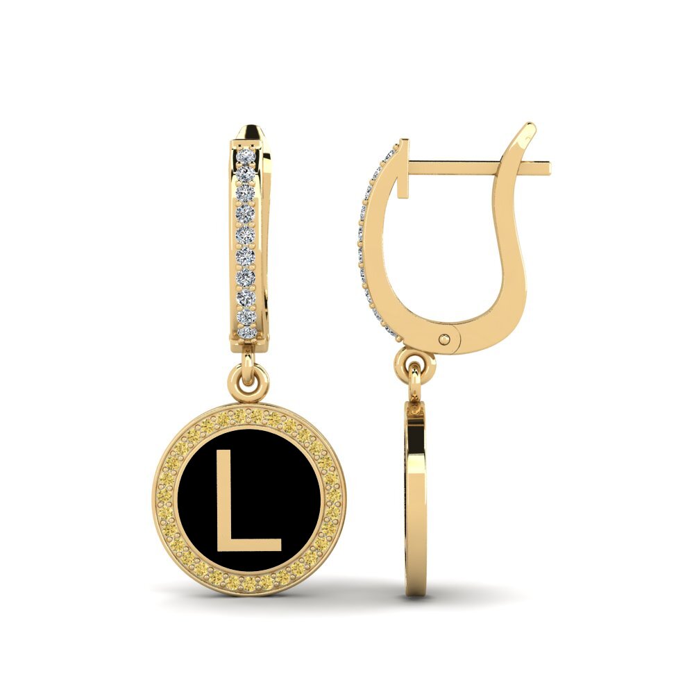 Yellow Diamond Women's Earring Elmolt - L