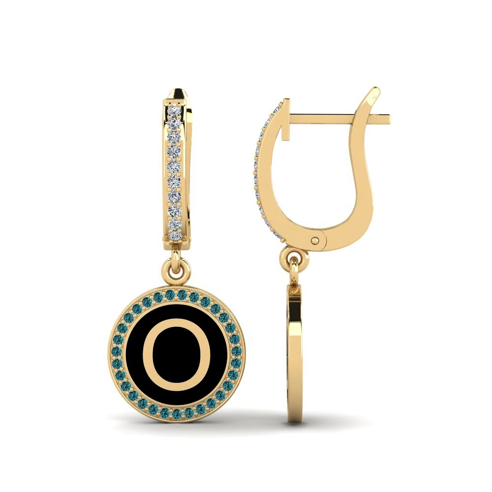 Blue Diamond Women's Earring Elmolt - O