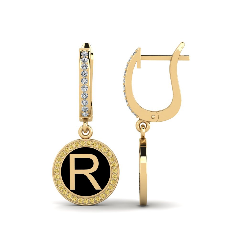 Yellow Diamond Women's Earring Elmolt - R