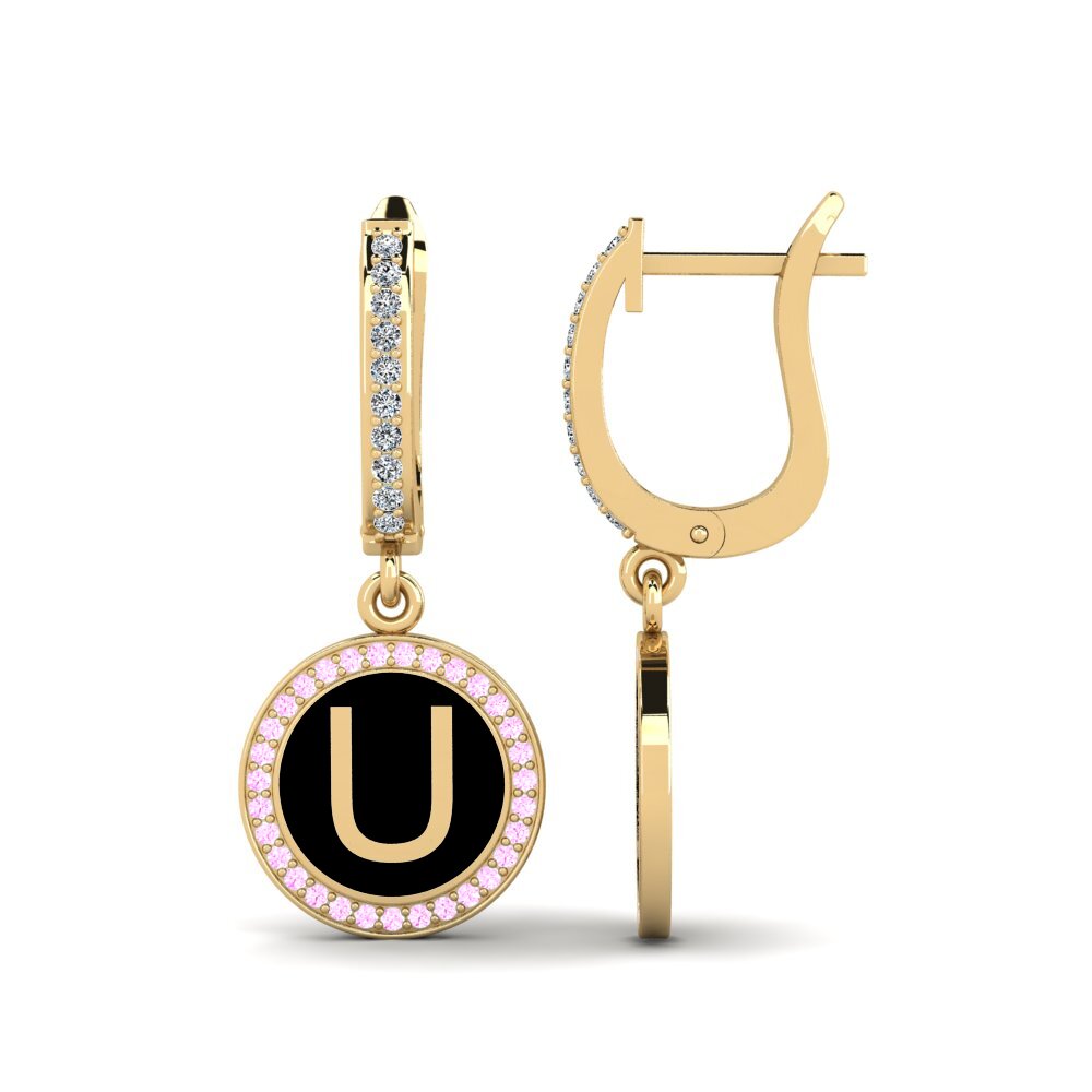 Pink Sapphire Women's Earring Elmolt - U