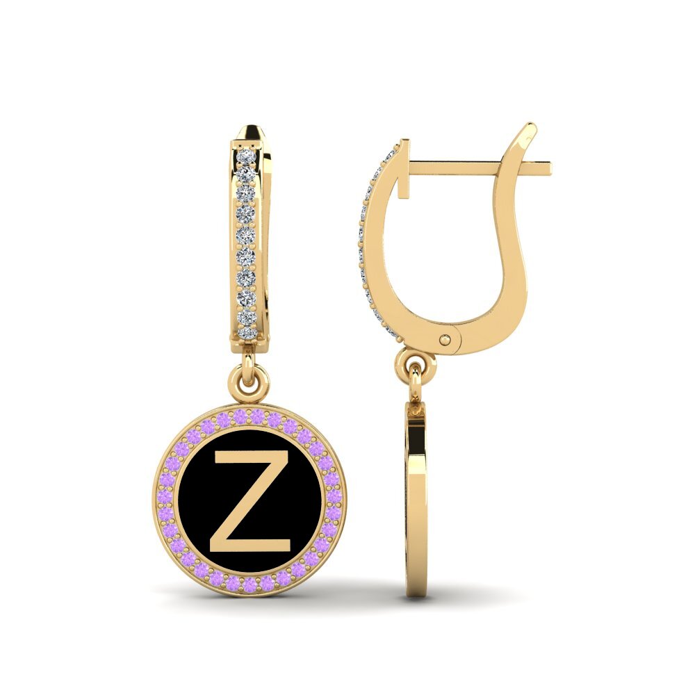 Amethyst Women's Earring Elmolt - Z