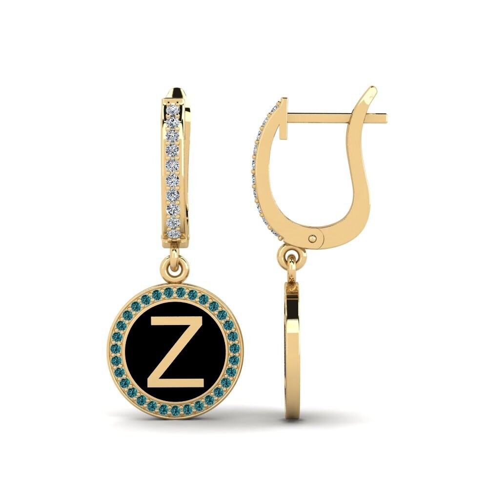 Blue Diamond Women's Earring Elmolt - Z