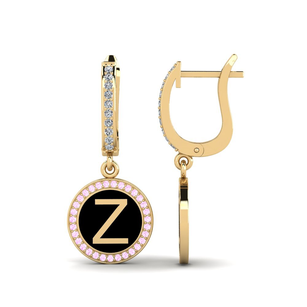 Pink Sapphire Women's Earring Elmolt - Z