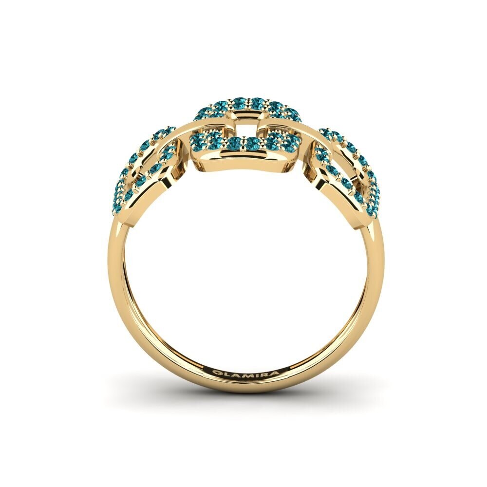 Diamante Azul Anel Ciall