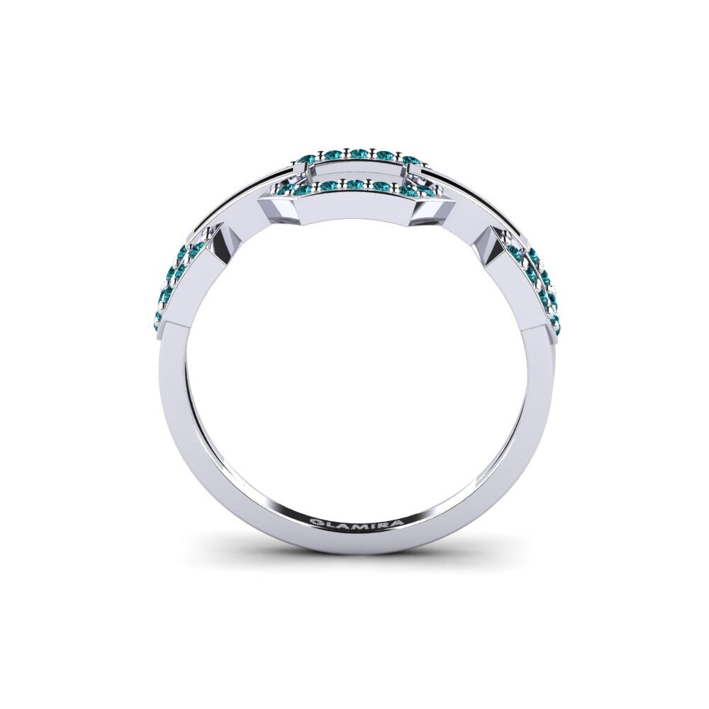 Diamante Azul Anel Figree