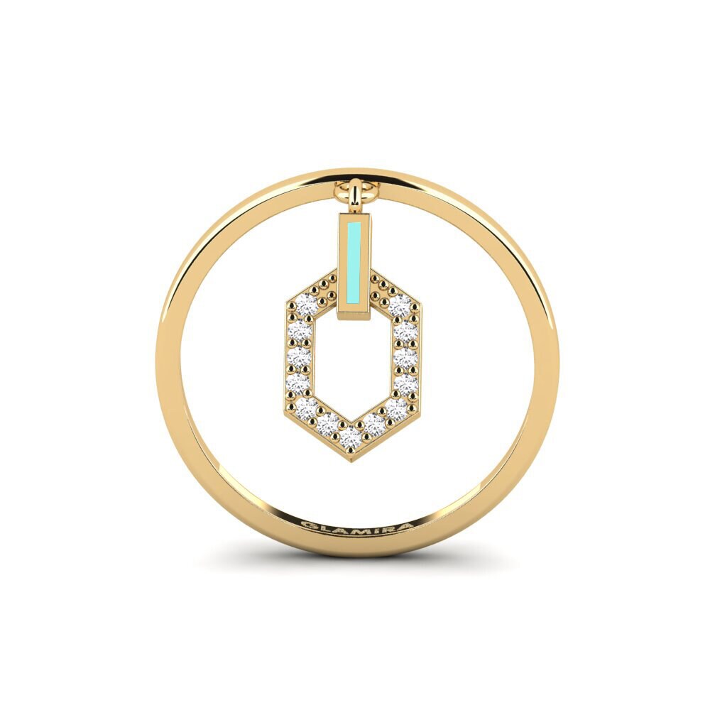 White sapphire Stackable Ring Trigonella