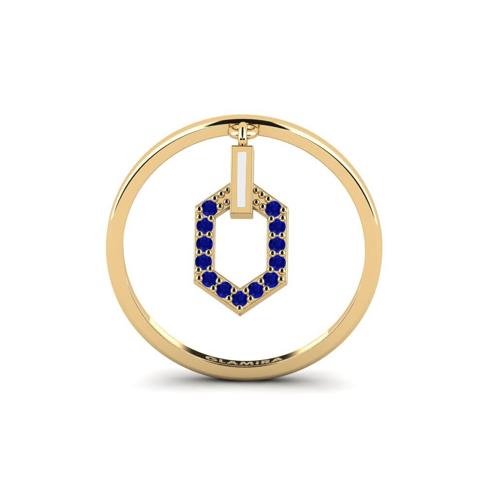 Saphir Stapelbarer Ring Trigonella