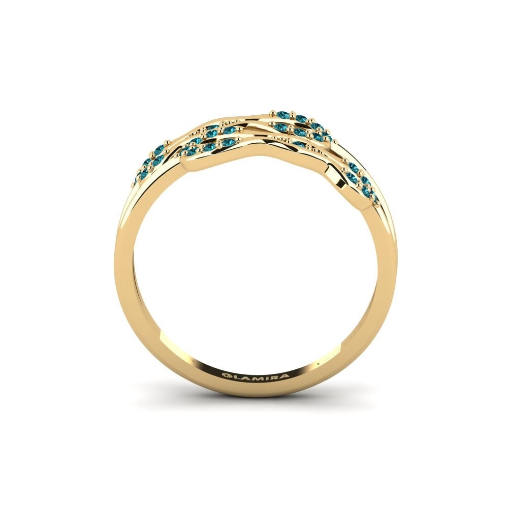Diamante Azul Anel Kamalama