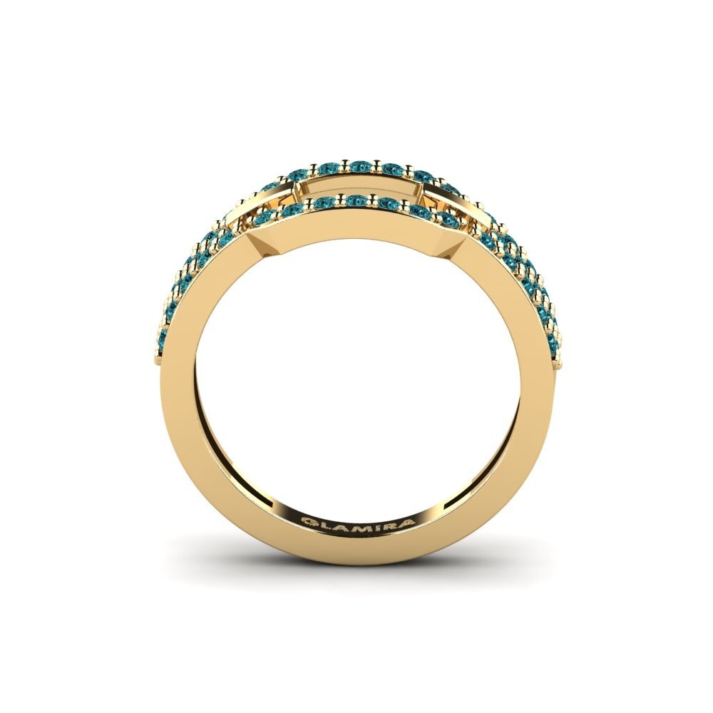 Diamante Azul Anéis de Mindinho Pavada