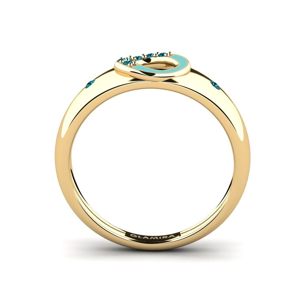 Diamante Azul Anel Profunda