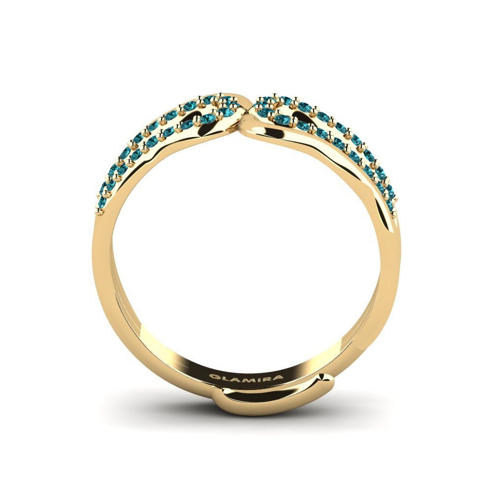 Diamante Azul Anel Analytically