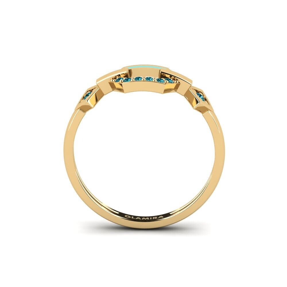 Diamante Azul Anel Cedarser