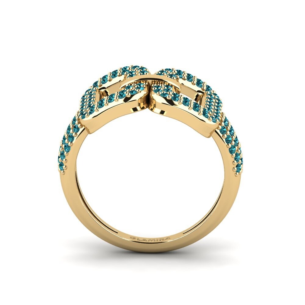 Diamante Azul Anel Dareen