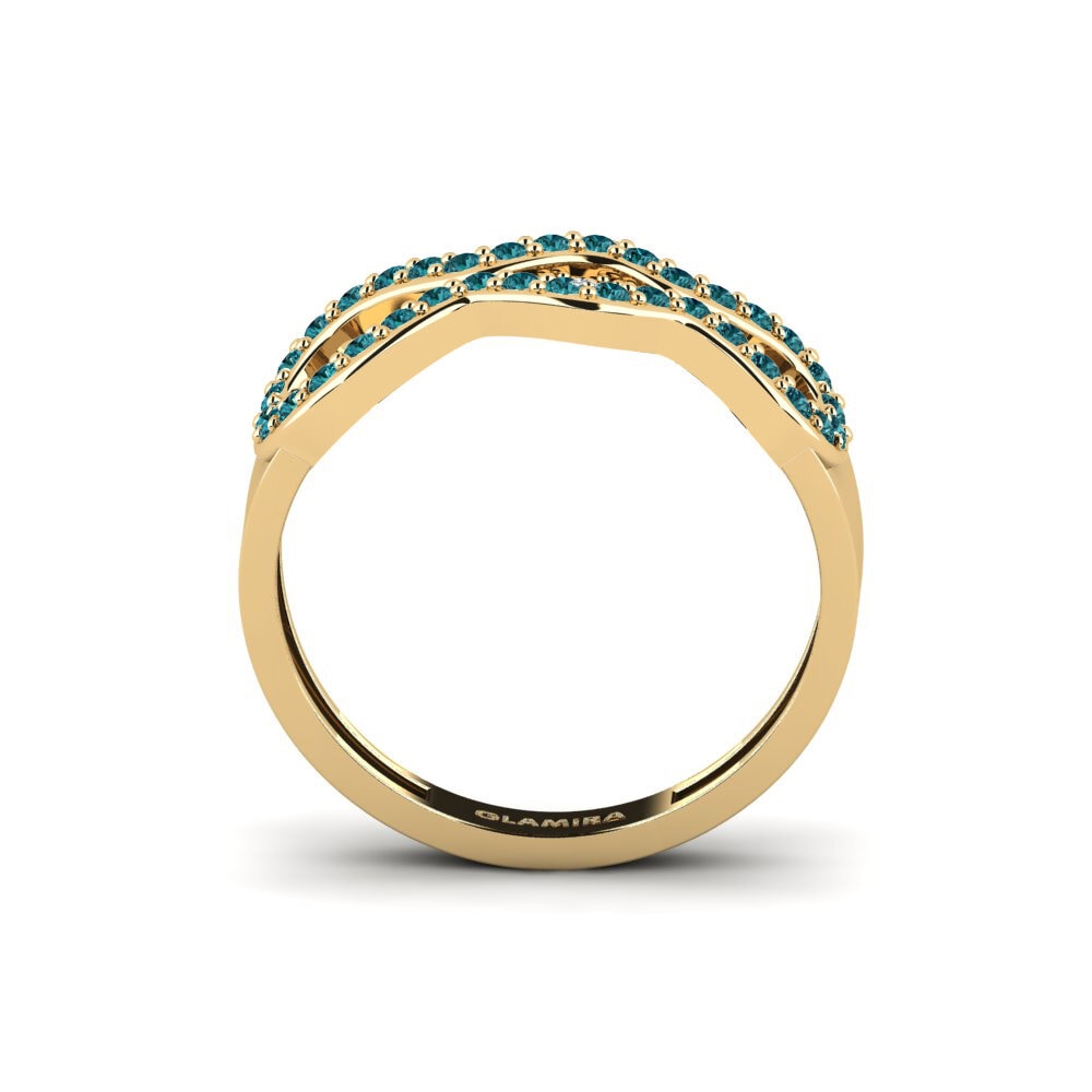 Diamante Azul Anel Ellonat