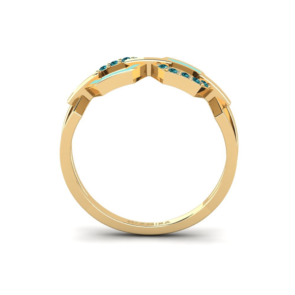 Diamante Azul Anel Elmtre