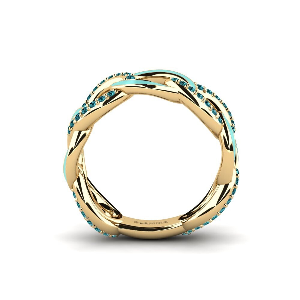 Diamante Azul Anel Gaol