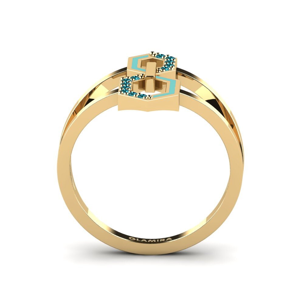 Diamante Azul Anel Gingeri