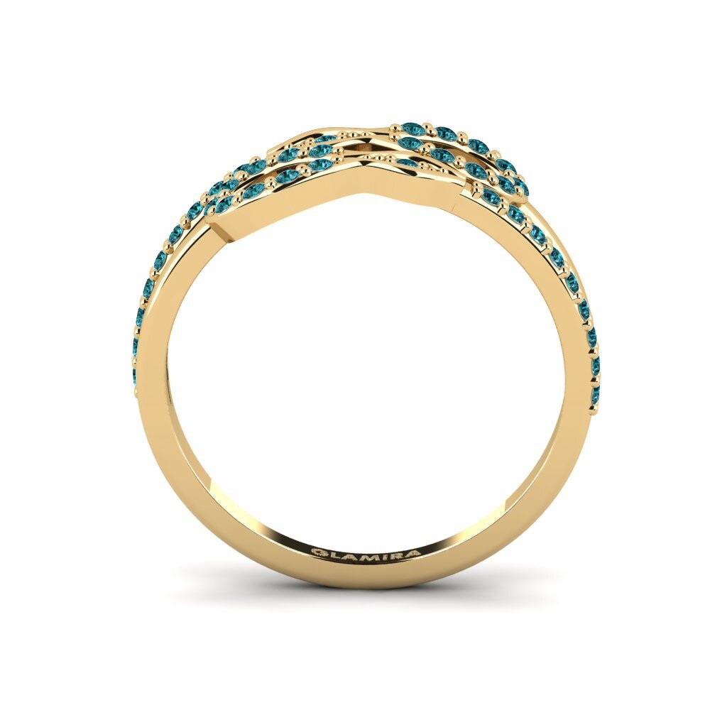 Diamante Azul Anel Masterna