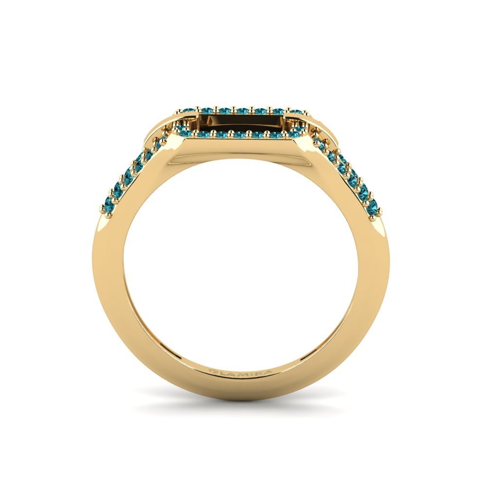 Diamante Azul Anel Muujiza