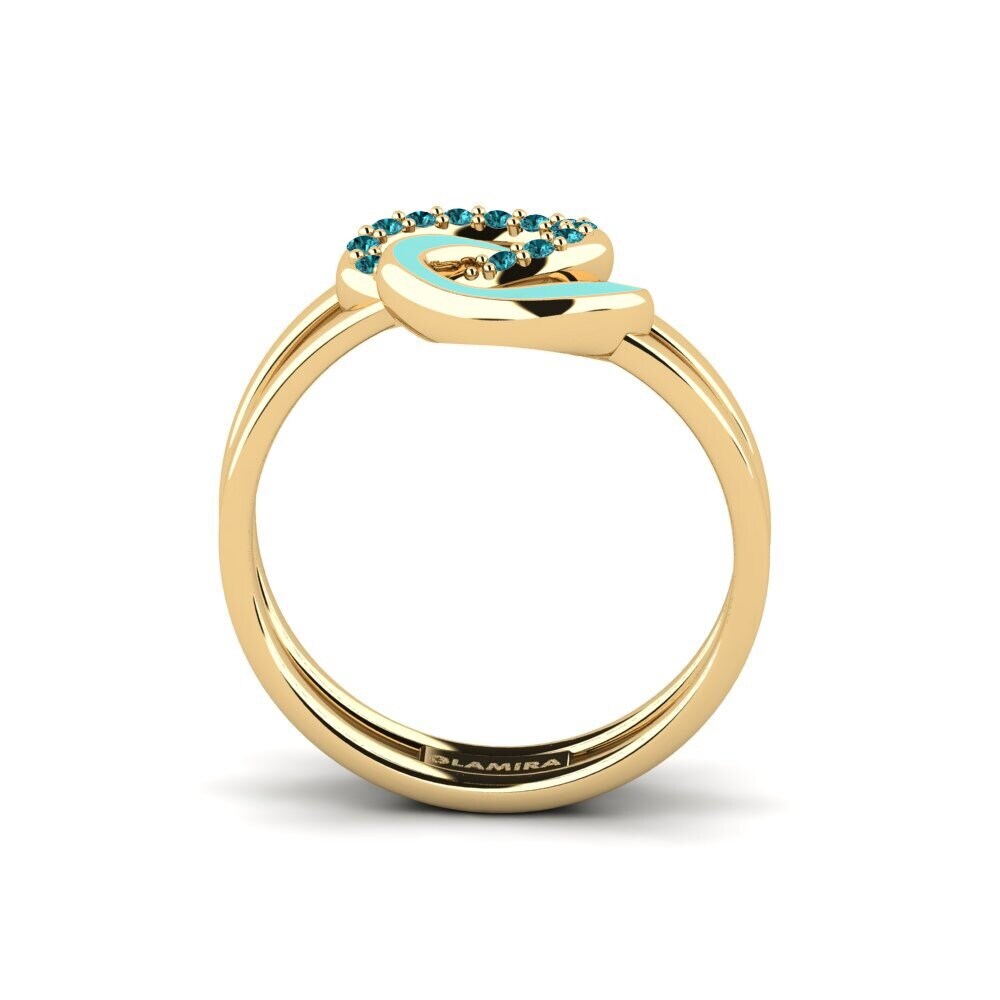 Diamante Azul Anel Lawom
