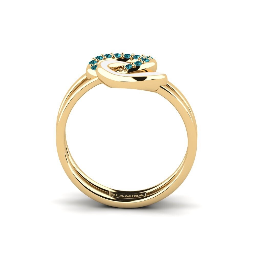 Diamante Azul Anel Lawom