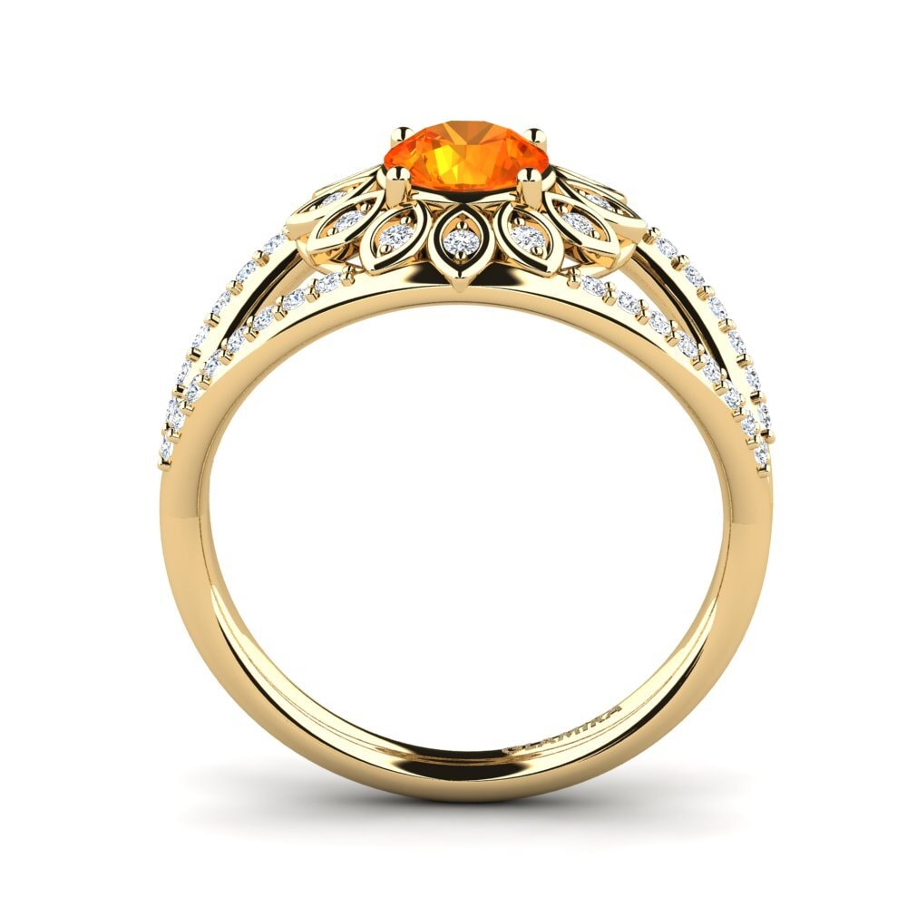 Orangefarbener Saphir Ringe Bealde