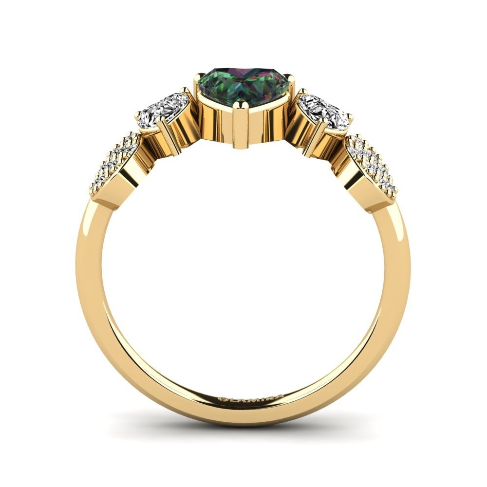 Mystic Topaz Engagement Ring Cracde