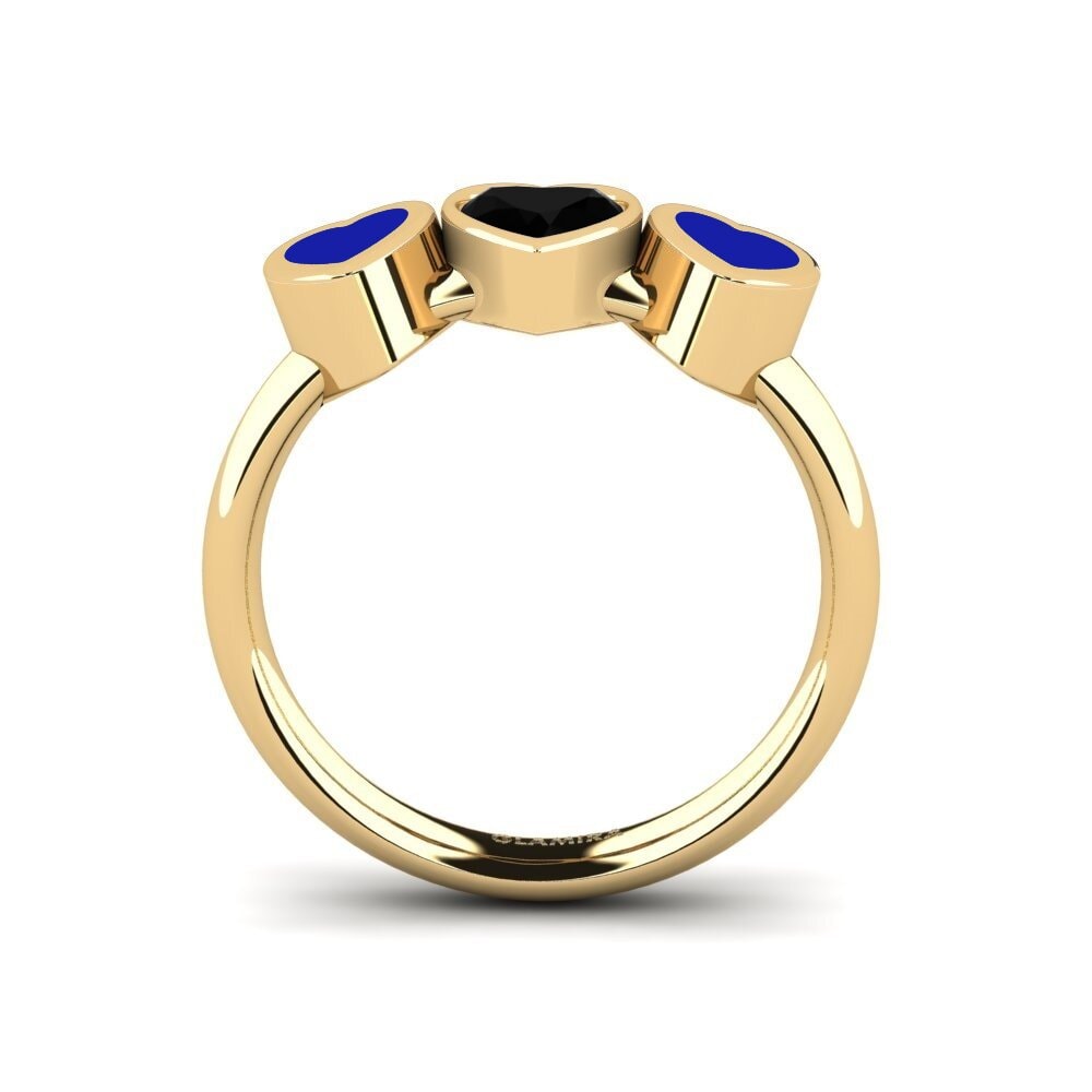 Schwarzer Saphir Ring Esskop