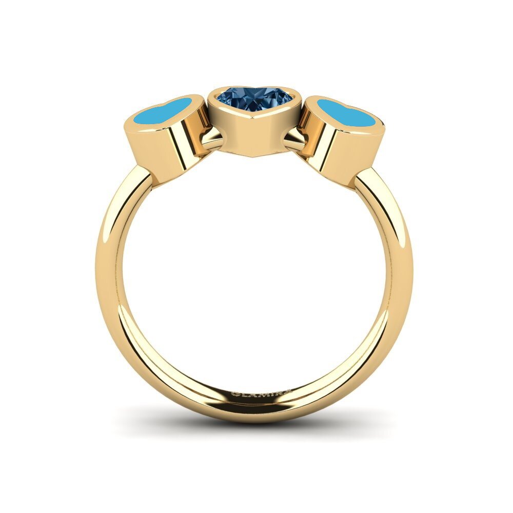 Blauer Diamant Ring Esskop