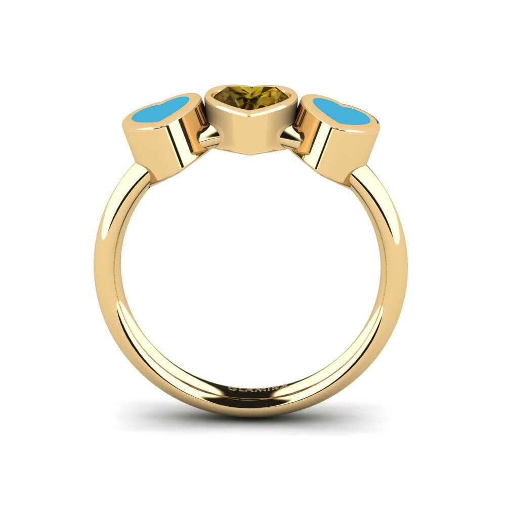 Brauner Zirkon Ring Esskop