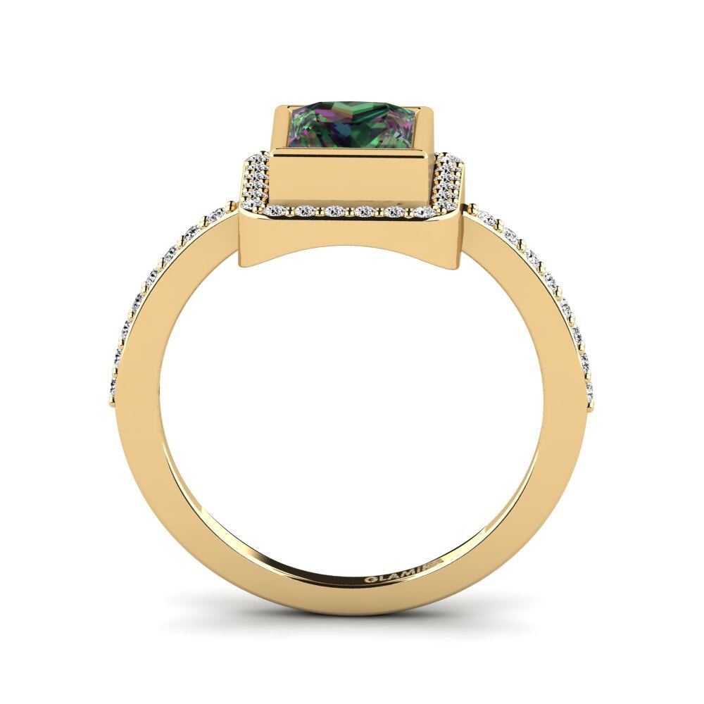 Topacio Místico Anillo de compromiso Furc