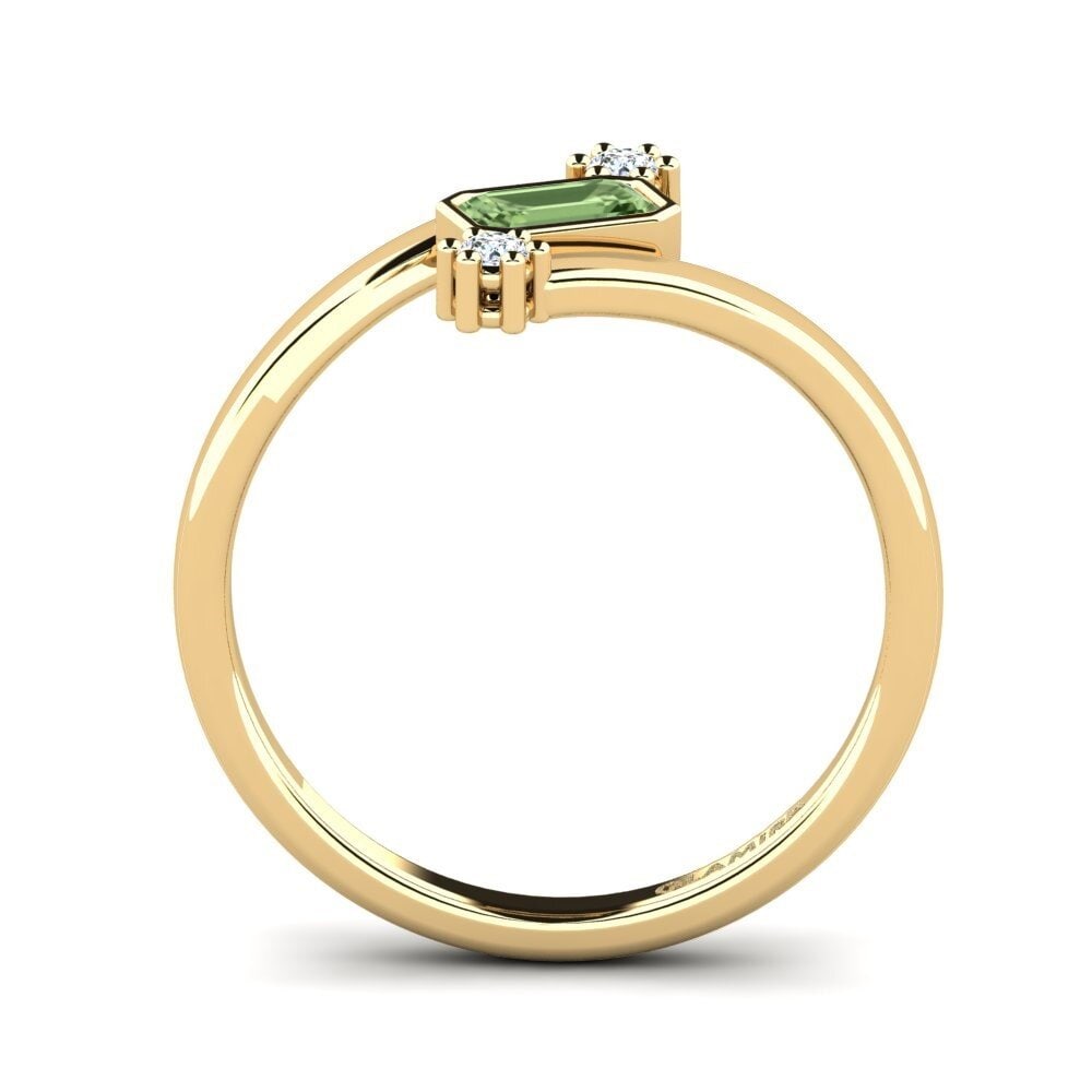 Green Sapphire Stackable Ring Grue