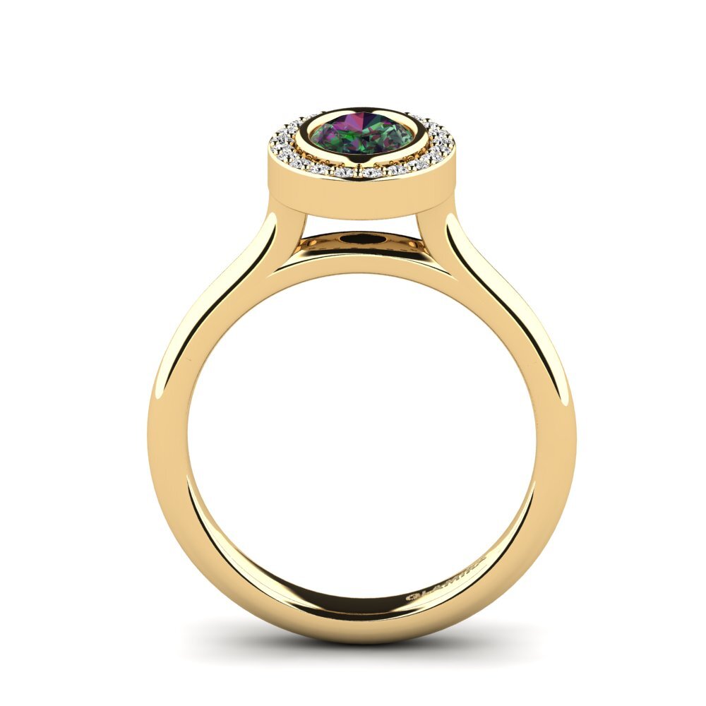 Topacio Místico Anillo de compromiso Hement