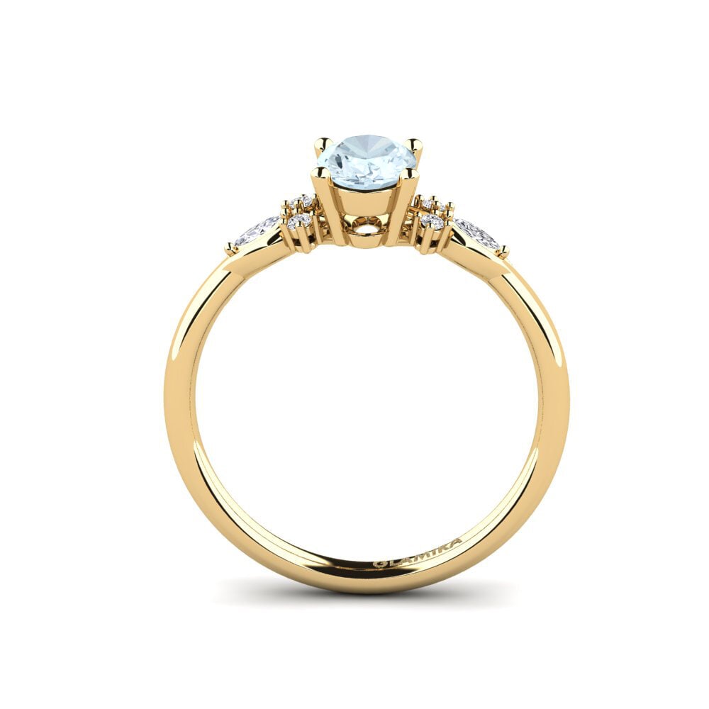 Aquamarine Engagement Ring Gisu - Oval