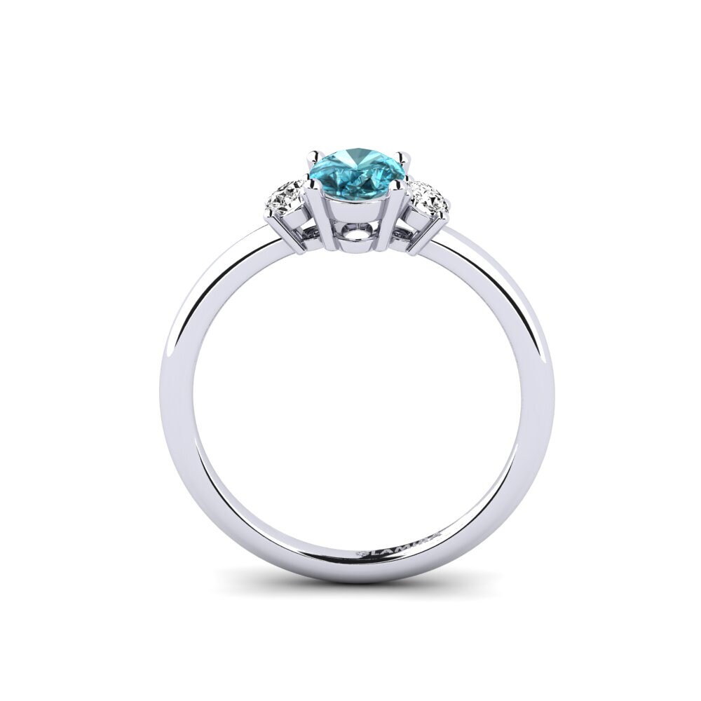 Blue Zircon Stackable Ring Guluve - A
