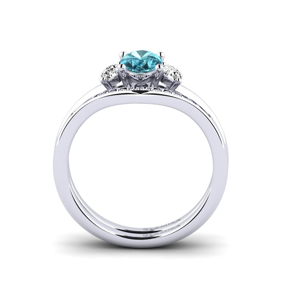 Blue Zircon Stackable Ring Guluve - SET