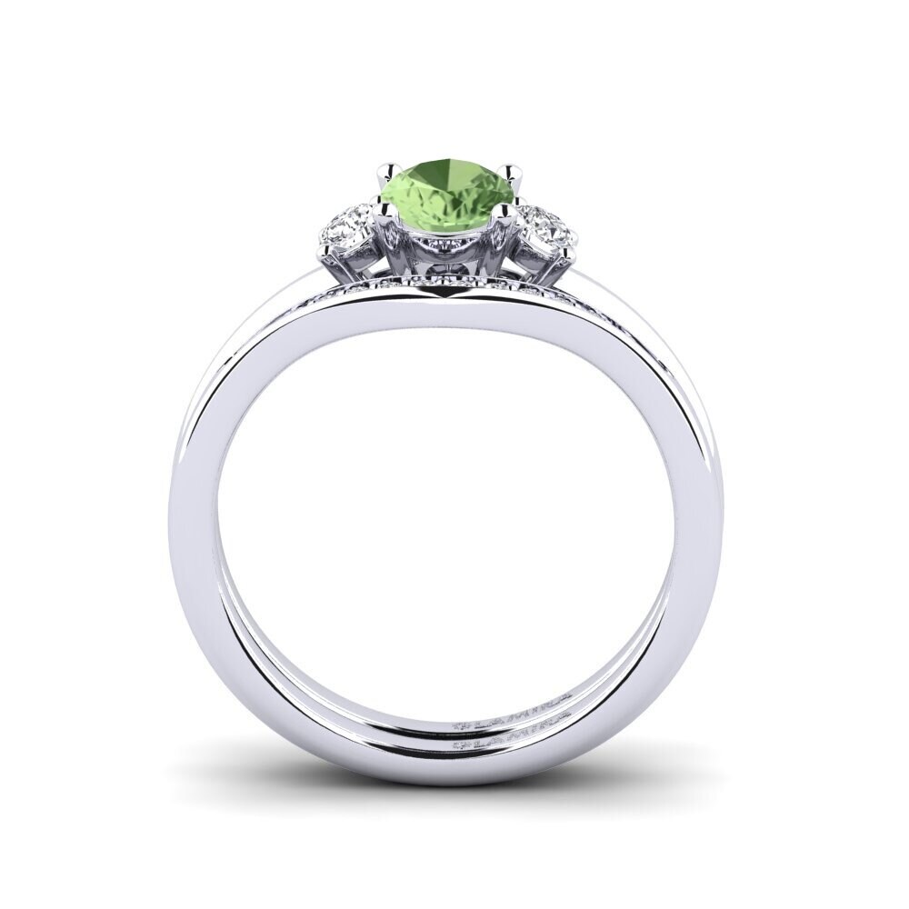 Green Sapphire Stackable Ring Guluve - SET